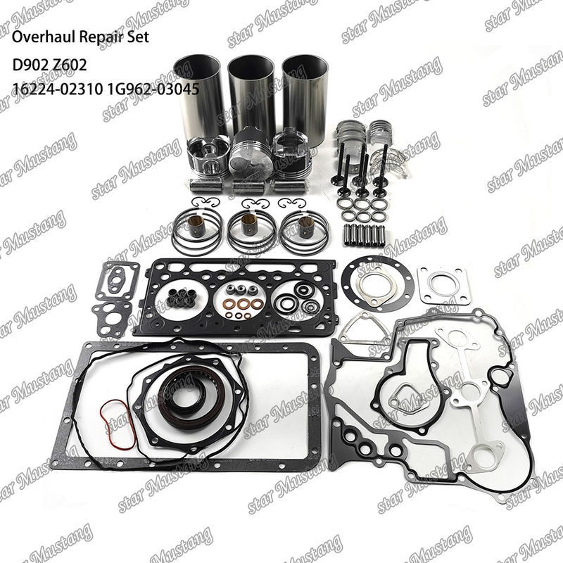 Z602 D902 ওভারহোল মেরামত কিট সিলিন্ডার লাইনার পিস্টন কিট গ্যাসকেট কিট 16224-02310 1J094-21770 1G962-03045 Doosan জন্য