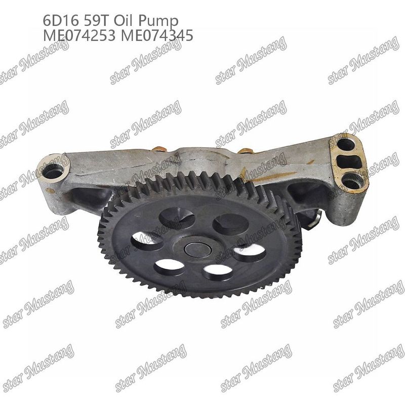 মেশিন তেল পাম্প 6D16 59 দাঁত ME074253 ME074345 Mitsubishi ইঞ্জিন খুচরা যন্ত্রাংশ জন্য