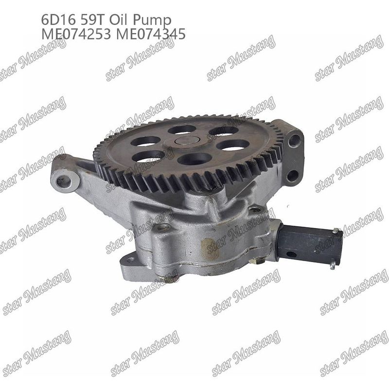 মেশিন তেল পাম্প 6D16 59 দাঁত ME074253 ME074345 Mitsubishi ইঞ্জিন খুচরা যন্ত্রাংশ জন্য