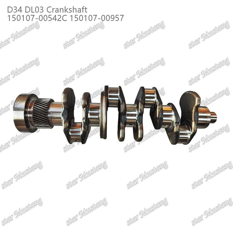 D34 DL03 ইঞ্জিন ক্র্যাঙ্কশ্যাফ্ট 150107-00542C 150107-00957 DOOSAN DAEWOO ইঞ্জিনের খুচরা যন্ত্রাংশের জন্য