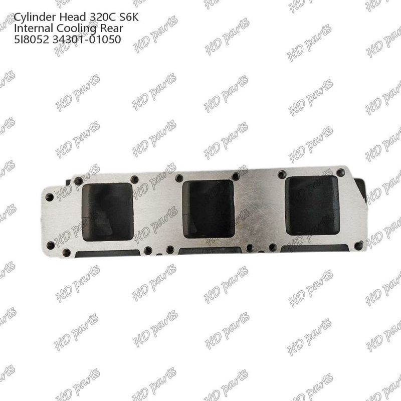 সিলিন্ডার হেড 320C S6K অভ্যন্তরীণ শীতল পিছন 5I8052 34301-01050 Mitsubishi ইঞ্জিন খুচরা যন্ত্রাংশ জন্য