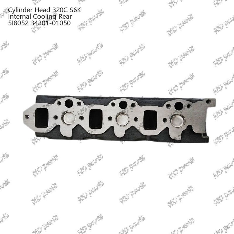 সিলিন্ডার হেড 320C S6K অভ্যন্তরীণ শীতল পিছন 5I8052 34301-01050 Mitsubishi ইঞ্জিন খুচরা যন্ত্রাংশ জন্য