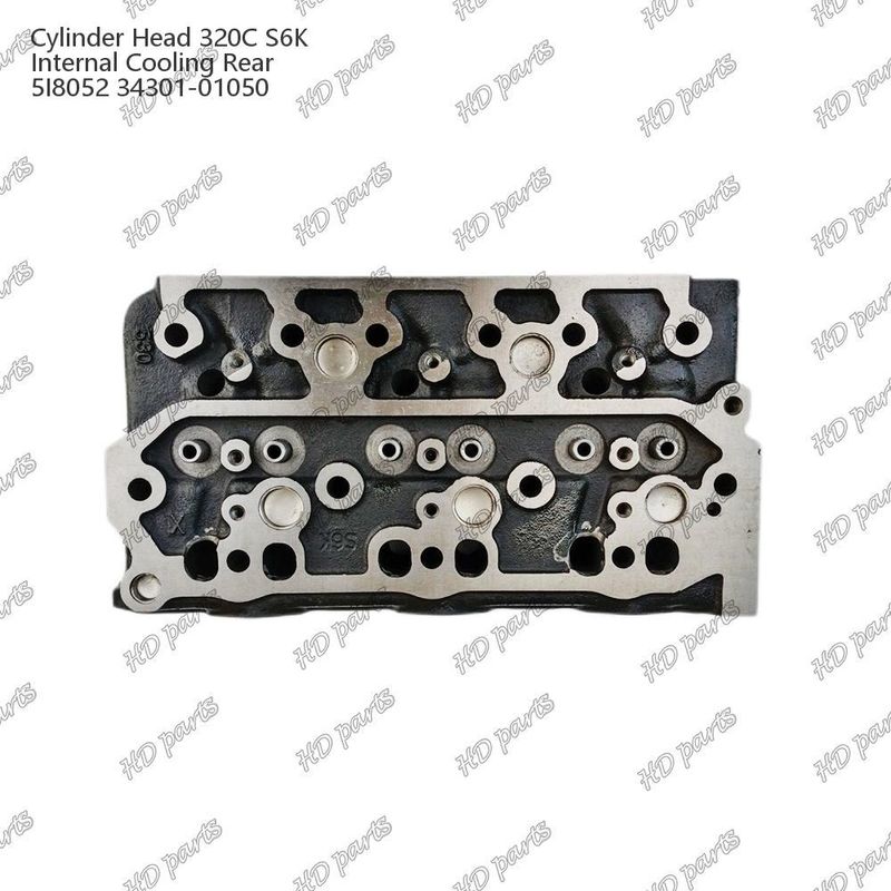 সিলিন্ডার হেড 320C S6K অভ্যন্তরীণ শীতল পিছন 5I8052 34301-01050 Mitsubishi ইঞ্জিন খুচরা যন্ত্রাংশ জন্য