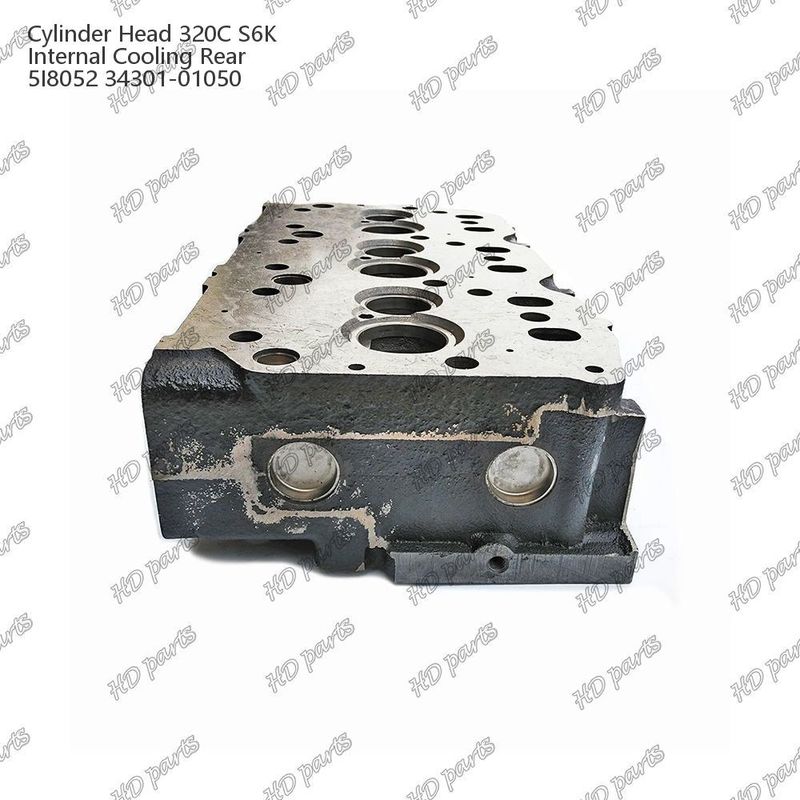 সিলিন্ডার হেড 320C S6K অভ্যন্তরীণ শীতল পিছন 5I8052 34301-01050 Mitsubishi ইঞ্জিন খুচরা যন্ত্রাংশ জন্য
