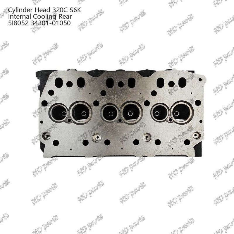 সিলিন্ডার হেড 320C S6K অভ্যন্তরীণ শীতল পিছন 5I8052 34301-01050 Mitsubishi ইঞ্জিন খুচরা যন্ত্রাংশ জন্য