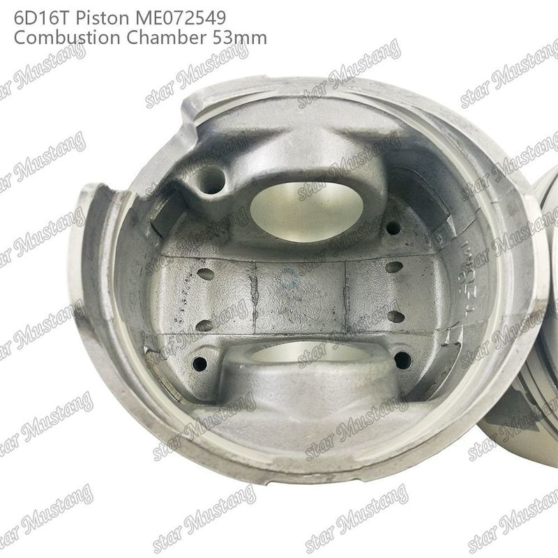 6D16T-24V ইঞ্জিন পিস্টন চেম্বার আকার 53mm 3kx2.5x4mm পিন হোল 38mm ME072549 Mitsubishi ইঞ্জিন খুচরা যন্ত্রাংশ জন্য