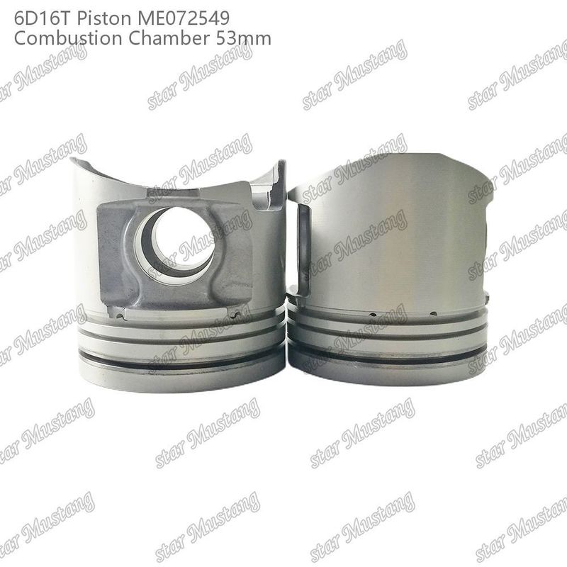 6D16T-24V ইঞ্জিন পিস্টন চেম্বার আকার 53mm 3kx2.5x4mm পিন হোল 38mm ME072549 Mitsubishi ইঞ্জিন খুচরা যন্ত্রাংশ জন্য