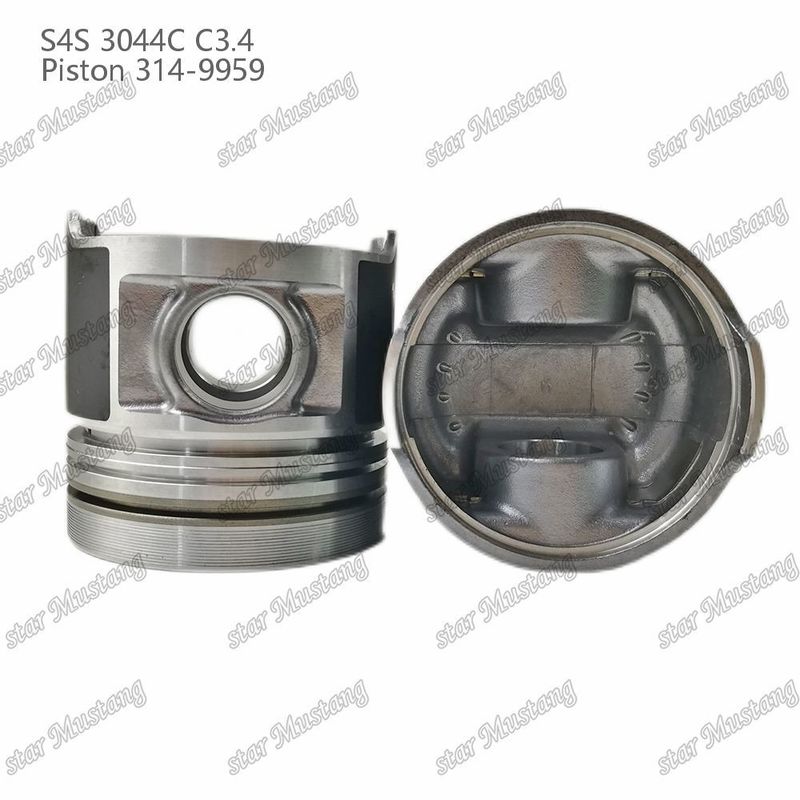 S4S 3044C C3.4 825 ইঞ্জিন পিস্টন আলফিন চেম্বার আকার 53mm 60mm তেল রিং 4mm 314-9959 Mitsubishi ইঞ্জিন খুচরা যন্ত্রাংশ জন্য