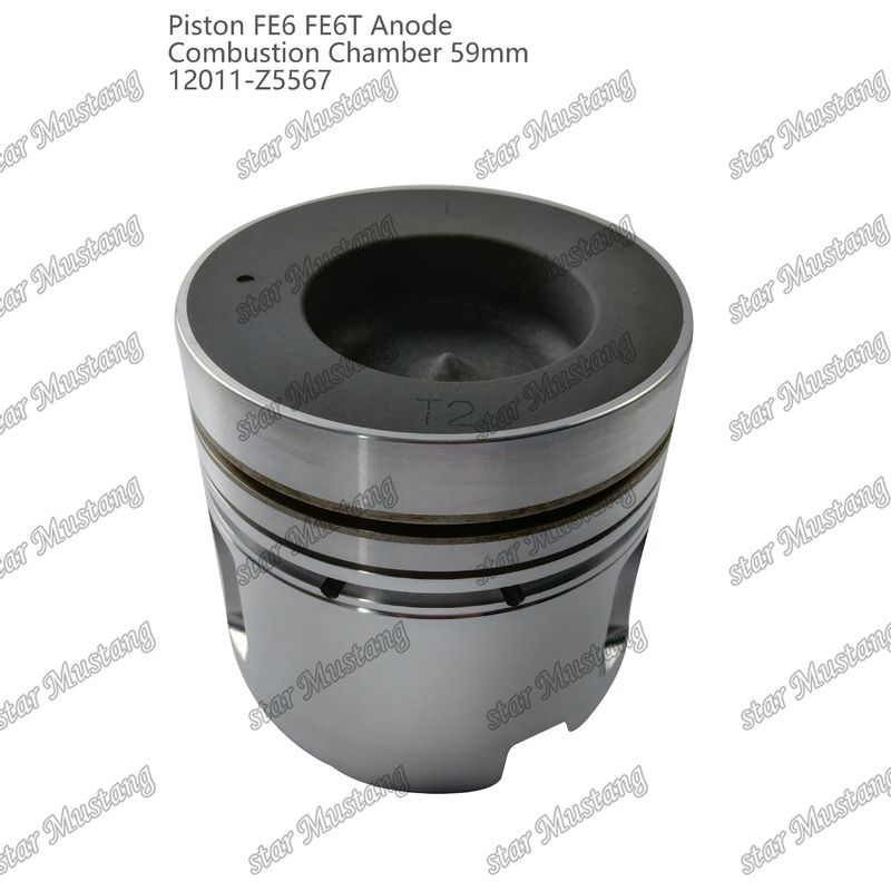 FE6 FE6T ইঞ্জিন পিস্টন চেম্বার আকার 59mm 3x2x4mm 12011-Z5567 নিসান ইঞ্জিনের খুচরা যন্ত্রাংশের জন্য