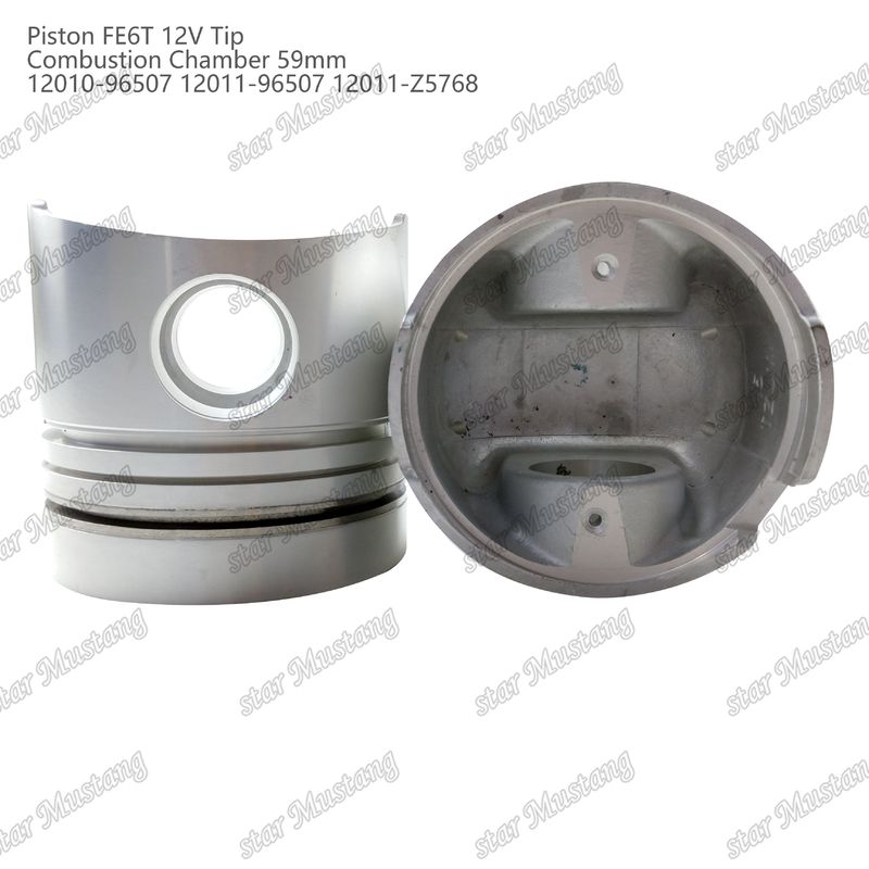 FE6T ইঞ্জিন পিস্টন 12V চেম্বার আকার 59mm 3x2x4mm 12010-96507 12011-96507 12011-Z5768 নিসান ইঞ্জিনের খুচরা যন্ত্রাংশের জন্য