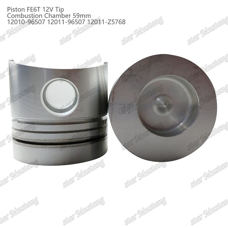 FE6T ইঞ্জিন পিস্টন 12V চেম্বার আকার 59mm 3x2x4mm 12010-96507 12011-96507 12011-Z5768 নিসান ইঞ্জিনের খুচরা যন্ত্রাংশের জন্য