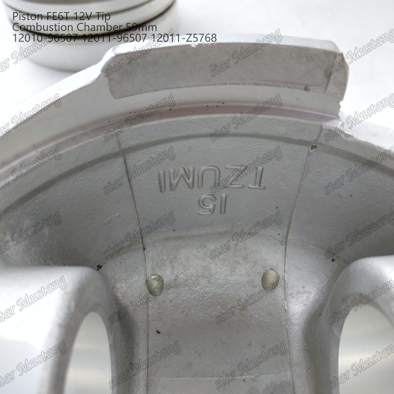 FE6T ইঞ্জিন পিস্টন 12V চেম্বার আকার 59mm 3x2x4mm 12010-96507 12011-96507 12011-Z5768 নিসান ইঞ্জিনের খুচরা যন্ত্রাংশের জন্য