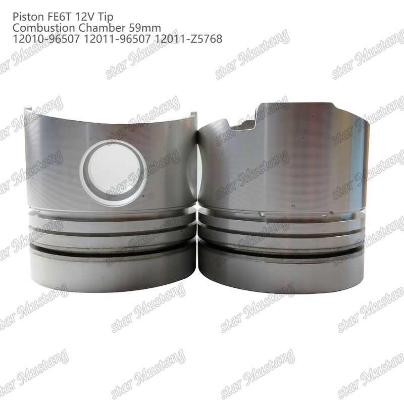 FE6T ইঞ্জিন পিস্টন 12V চেম্বার আকার 59mm 3x2x4mm 12010-96507 12011-96507 12011-Z5768 নিসান ইঞ্জিনের খুচরা যন্ত্রাংশের জন্য