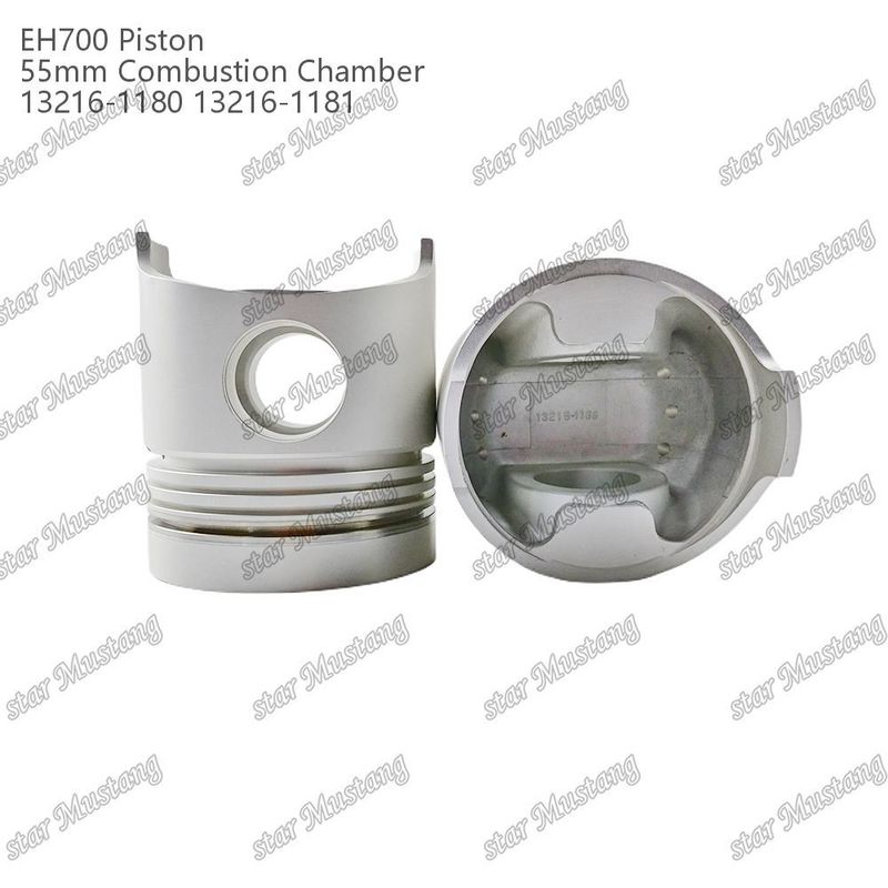 পিস্টন EH700 55mm জ্বলন চেম্বার 13216-1181 13216-1180 Hino ডিজেল ইঞ্জিন মেরামত অংশ জন্য