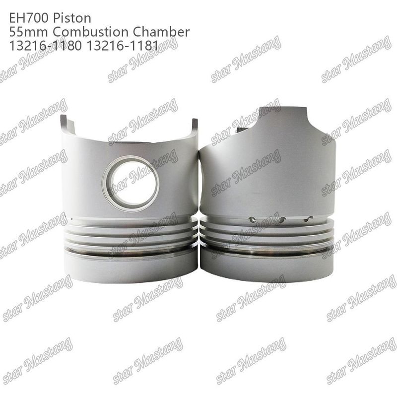 পিস্টন EH700 55mm জ্বলন চেম্বার 13216-1181 13216-1180 Hino ডিজেল ইঞ্জিন মেরামত অংশ জন্য