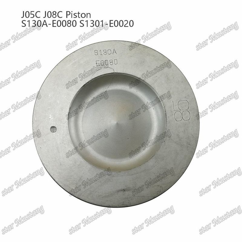 পিস্টন J05C J08C তামার হাতা সহ 65mm জ্বলন চেম্বার অভ্যন্তরীণ শীতলতা S130A-E0080 S1301-E0020 Hino জন্য