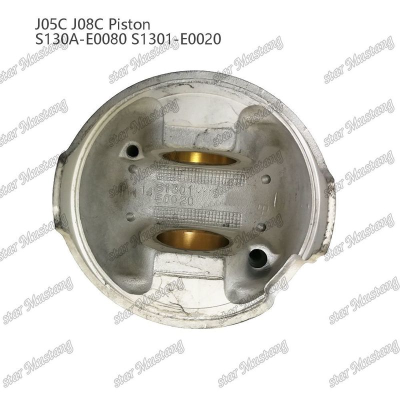পিস্টন J05C J08C তামার হাতা সহ 65mm জ্বলন চেম্বার অভ্যন্তরীণ শীতলতা S130A-E0080 S1301-E0020 Hino জন্য