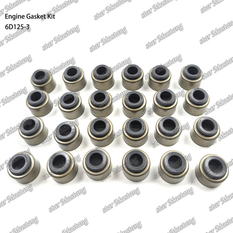 কমাতু ডিজেল ইঞ্জিন মেরামতের জন্য সম্পূর্ণ গ্যাসকেট কিট 6D125-3 গ্যাসকেট সেট