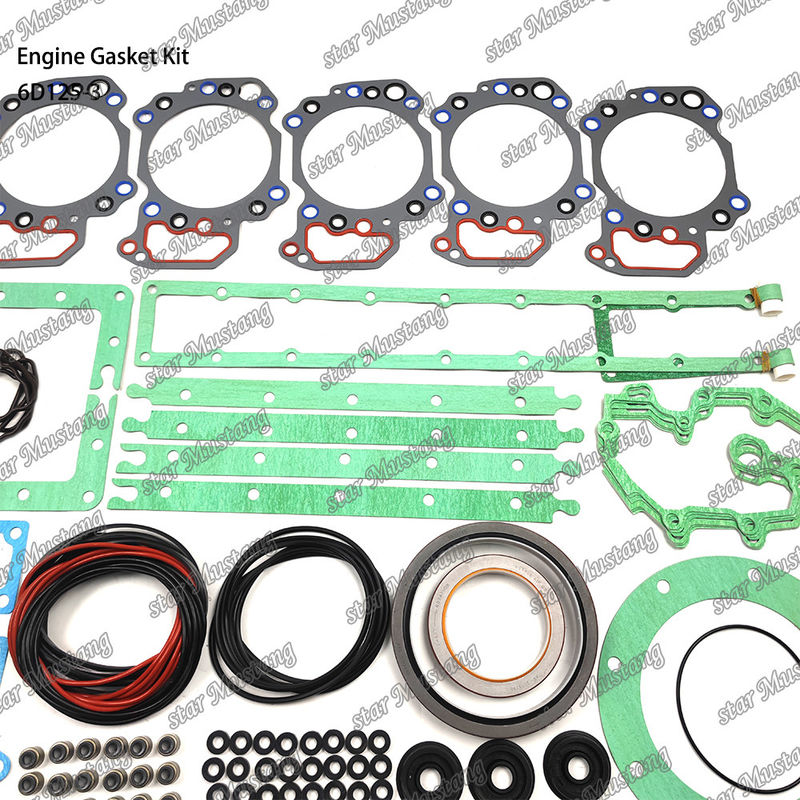 কমাতু ডিজেল ইঞ্জিন মেরামতের জন্য সম্পূর্ণ গ্যাসকেট কিট 6D125-3 গ্যাসকেট সেট