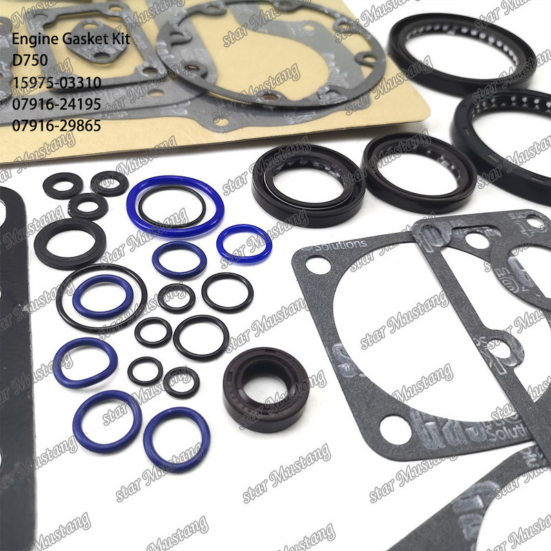 D750 সম্পূর্ণ গ্যাসকেট সেট হেড গ্যাসকেট 15975-03310 উপরের 07916-24195 নীচের 07916-29865 কুবোটার জন্য উপযুক্ত
