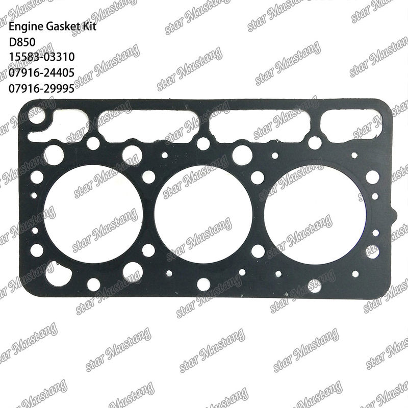 D850 সম্পূর্ণ গ্যাসকেট সেট হেড গ্যাসকেট 15583-03310 উপরের 07916-24405 নীচের 07916-29995 কুবোটার জন্য উপযুক্ত