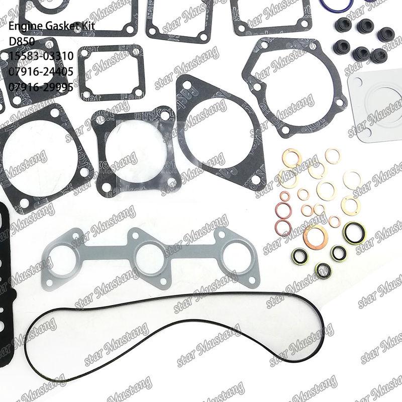 D850 সম্পূর্ণ গ্যাসকেট সেট হেড গ্যাসকেট 15583-03310 উপরের 07916-24405 নীচের 07916-29995 কুবোটার জন্য উপযুক্ত