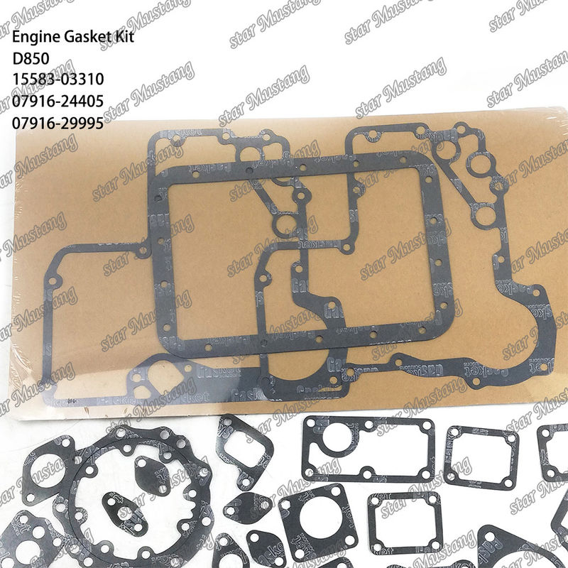 D850 সম্পূর্ণ গ্যাসকেট সেট হেড গ্যাসকেট 15583-03310 উপরের 07916-24405 নীচের 07916-29995 কুবোটার জন্য উপযুক্ত
