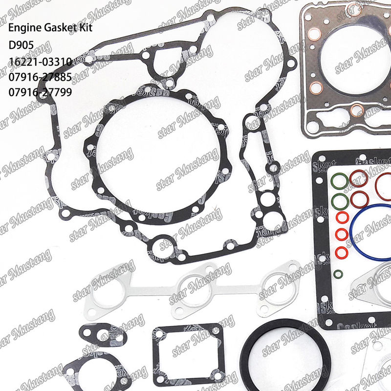 D905 সম্পূর্ণ গ্যাসকেট সেট হেড গ্যাসকেট 16221-03310 উপরের 07916-27885 নীচের 07916-27799 কুবোটার জন্য উপযুক্ত