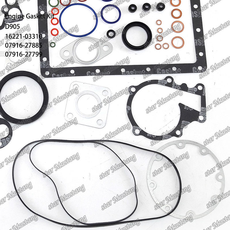 D905 সম্পূর্ণ গ্যাসকেট সেট হেড গ্যাসকেট 16221-03310 উপরের 07916-27885 নীচের 07916-27799 কুবোটার জন্য উপযুক্ত