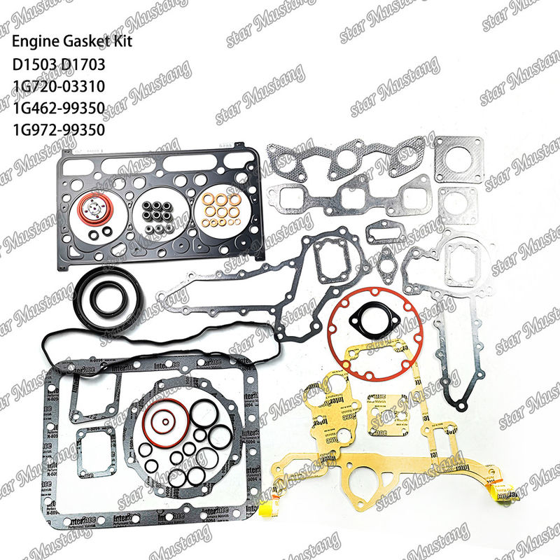 D1503 D1703 সম্পূর্ণ গ্যাসকেট সেট ধাতু 1G720-03310 1G462-99350 1G972-99350 Kubota জন্য উপযুক্ত