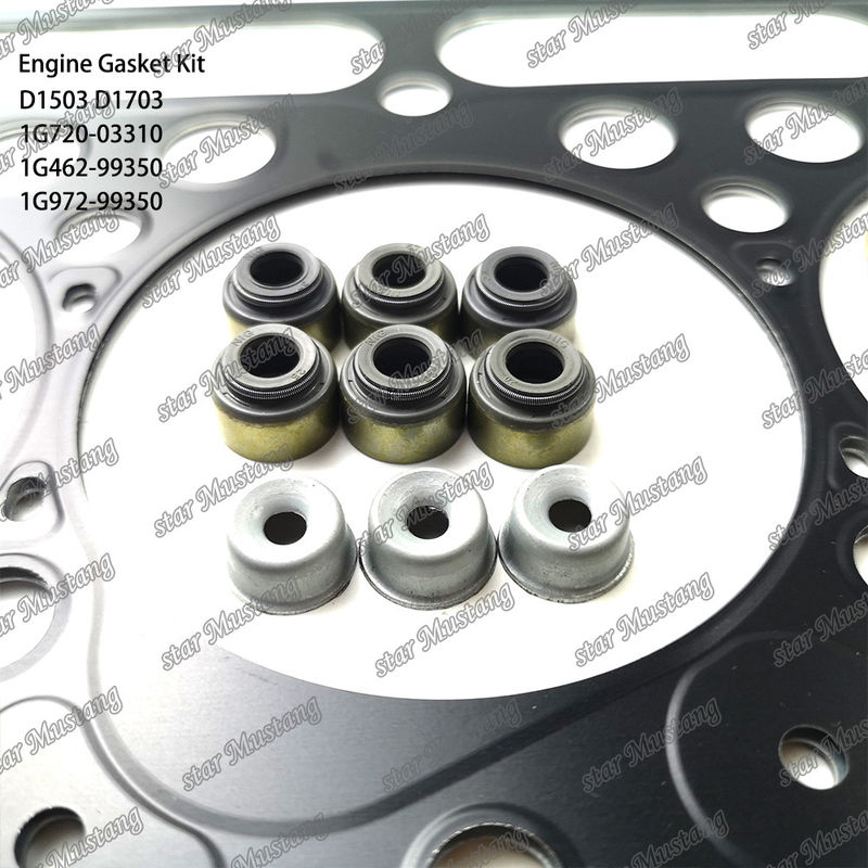 D1503 D1703 সম্পূর্ণ গ্যাসকেট সেট ধাতু 1G720-03310 1G462-99350 1G972-99350 Kubota জন্য উপযুক্ত