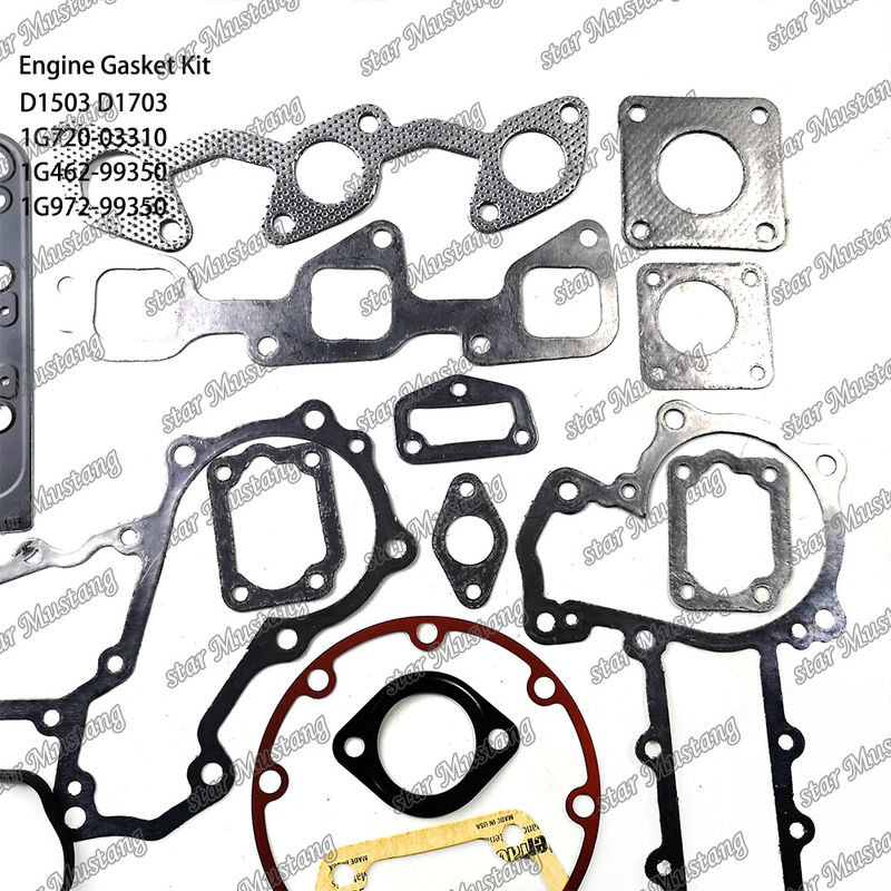 D1503 D1703 সম্পূর্ণ গ্যাসকেট সেট ধাতু 1G720-03310 1G462-99350 1G972-99350 Kubota জন্য উপযুক্ত