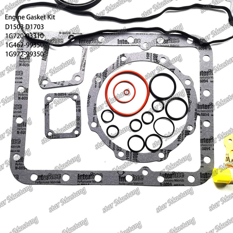 D1503 D1703 সম্পূর্ণ গ্যাসকেট সেট ধাতু 1G720-03310 1G462-99350 1G972-99350 Kubota জন্য উপযুক্ত