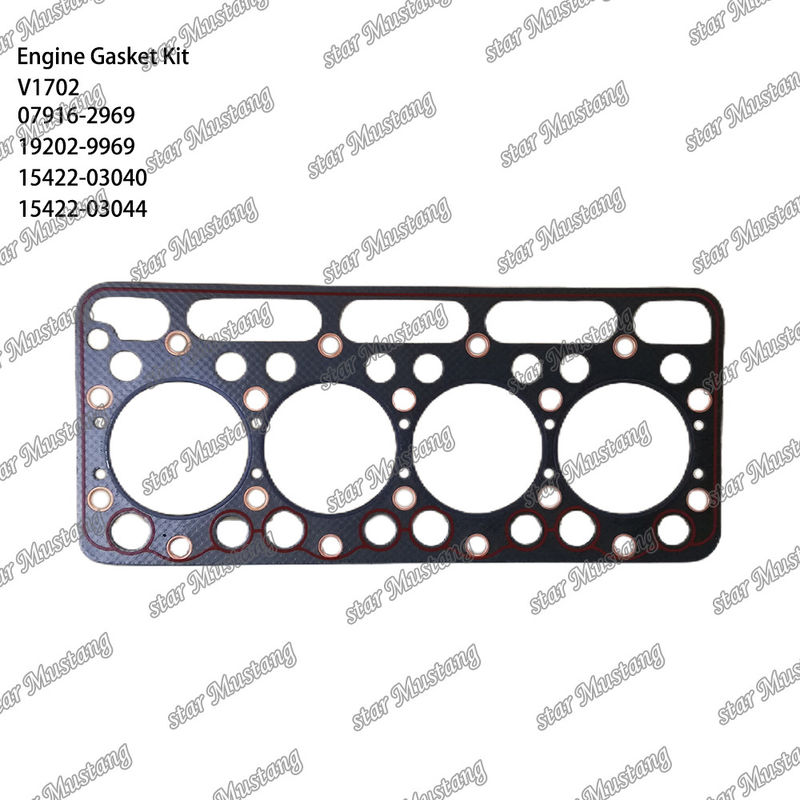 V1702 সম্পূর্ণ গ্যাসকেট সেট 07916-2969 19202-9969 15422-03040 15422-03044 কুবোটার জন্য উপযুক্ত