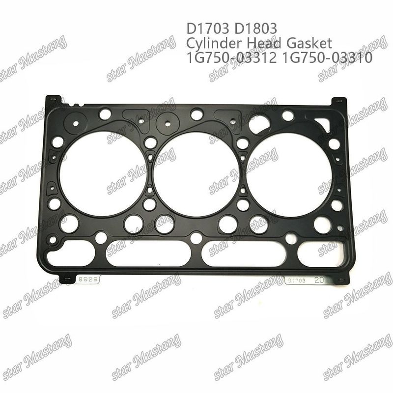 D1703 D1803 সিলিন্ডার হেড গ্যাসকেট ধাতু 1.20 মিমি 1G750-03312 1G750-03310 কুবোটা ইঞ্জিনের জন্য উপযুক্ত