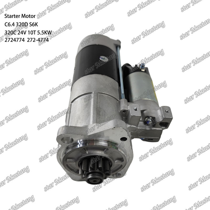 ইঞ্জিন স্টার্টার মোটর C6.4 320D S6K 320C 24V 10T 5.5KW 2724774 272-4774 Caterpillar ইঞ্জিন খুচরা যন্ত্রাংশের জন্য