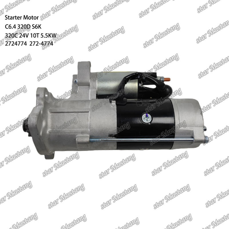 ইঞ্জিন স্টার্টার মোটর C6.4 320D S6K 320C 24V 10T 5.5KW 2724774 272-4774 Caterpillar ইঞ্জিন খুচরা যন্ত্রাংশের জন্য