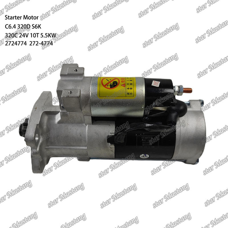 ইঞ্জিন স্টার্টার মোটর C6.4 320D S6K 320C 24V 10T 5.5KW 2724774 272-4774 Caterpillar ইঞ্জিন খুচরা যন্ত্রাংশের জন্য