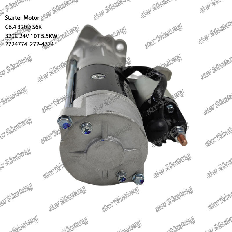 ইঞ্জিন স্টার্টার মোটর C6.4 320D S6K 320C 24V 10T 5.5KW 2724774 272-4774 Caterpillar ইঞ্জিন খুচরা যন্ত্রাংশের জন্য
