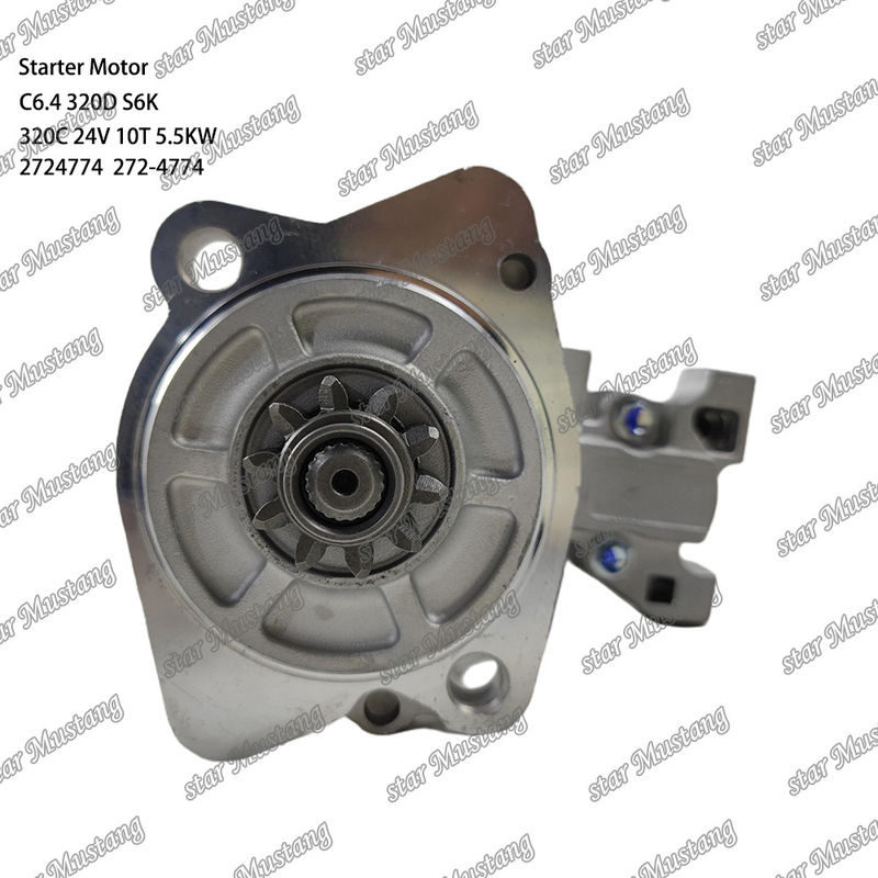 ইঞ্জিন স্টার্টার মোটর C6.4 320D S6K 320C 24V 10T 5.5KW 2724774 272-4774 Caterpillar ইঞ্জিন খুচরা যন্ত্রাংশের জন্য