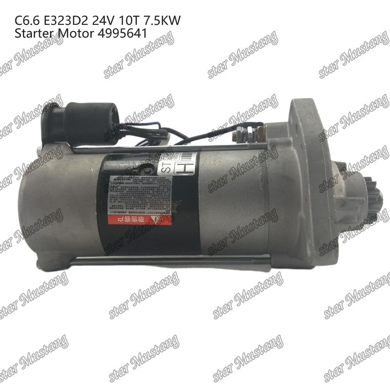 ইঞ্জিন স্টার্টার মোটর C6.6 E323D2 24V 10T 7.5KW 4995641 Caterpillar ইঞ্জিন খুচরা যন্ত্রাংশের জন্য