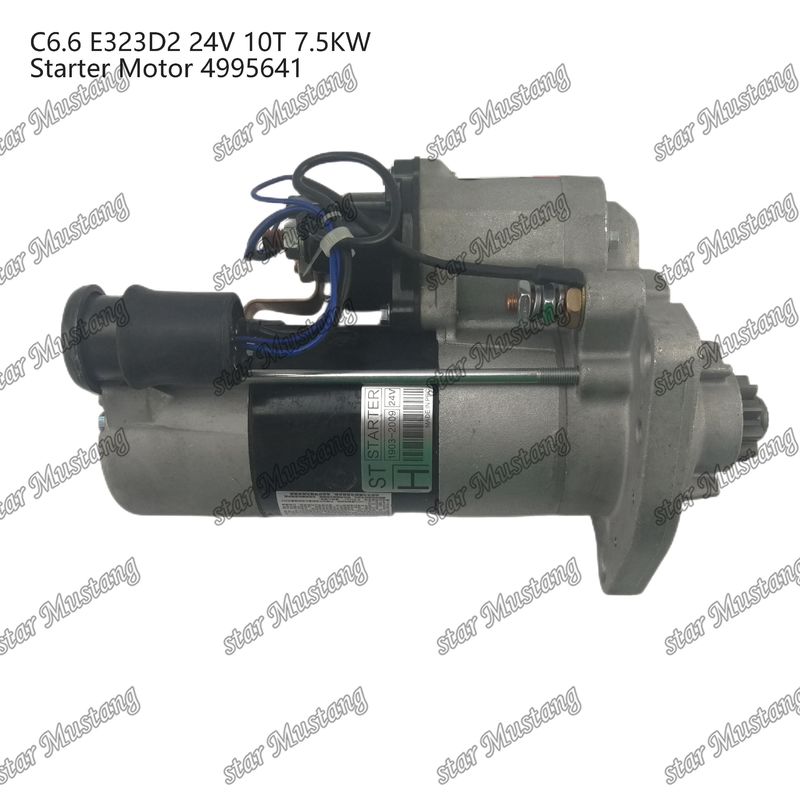 ইঞ্জিন স্টার্টার মোটর C6.6 E323D2 24V 10T 7.5KW 4995641 Caterpillar ইঞ্জিন খুচরা যন্ত্রাংশের জন্য