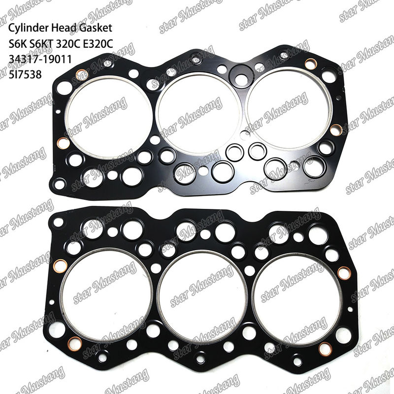 সিলিন্ডার হেড গ্যাসকেট S6K S6KT 320C E320C 34317-19011 5I7538 Caterpillar ইঞ্জিনের খুচরা যন্ত্রাংশের জন্য