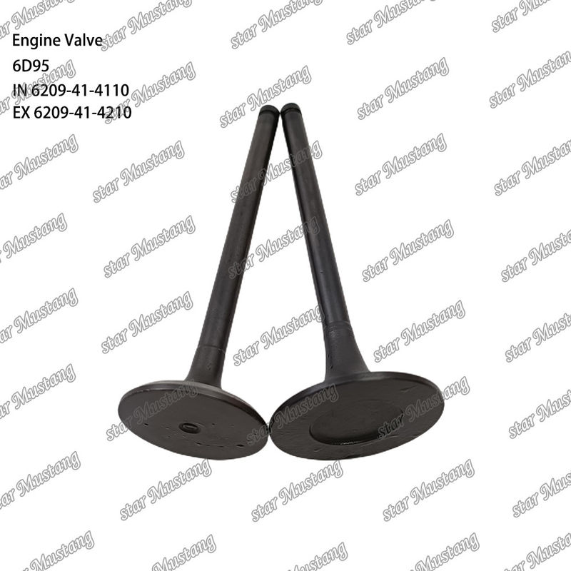 ভ্যালভ 6D95 IN 6209-41-4110 EX 6209-41-4210 Komatsu ইঞ্জিনের খুচরা যন্ত্রাংশের জন্য উপযুক্ত