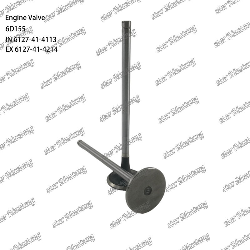 ভ্যালভ 6D155 IN 6127-41-4113 EX 6127-41-4214 Komatsu ইঞ্জিনের জন্য উপযুক্ত