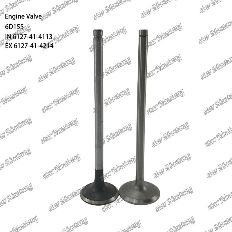 ভ্যালভ 6D155 IN 6127-41-4113 EX 6127-41-4214 Komatsu ইঞ্জিনের জন্য উপযুক্ত