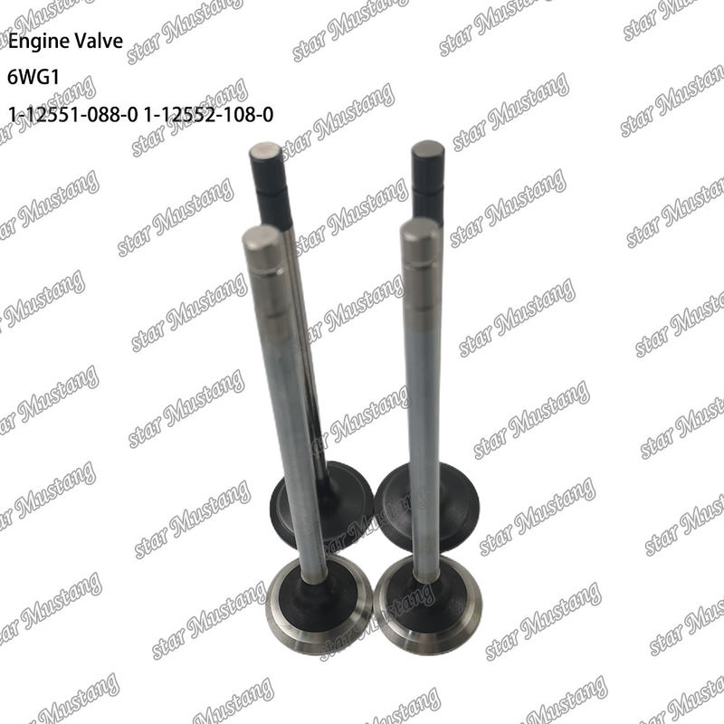 6WG1 ভালভ IN 1-12551-088-0 EX 1-12552-108-0 ইসুজু ইঞ্জিনের খুচরা যন্ত্রাংশের জন্য উপযুক্ত