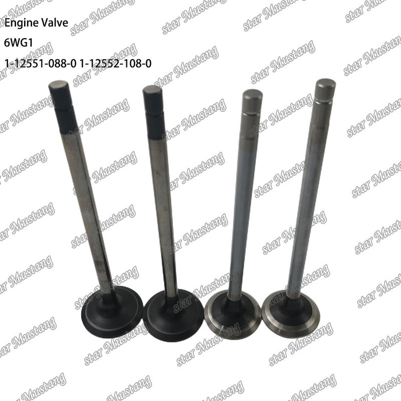 6WG1 ভালভ IN 1-12551-088-0 EX 1-12552-108-0 ইসুজু ইঞ্জিনের খুচরা যন্ত্রাংশের জন্য উপযুক্ত