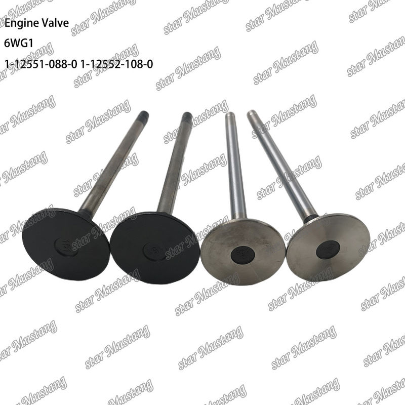 6WG1 ভালভ IN 1-12551-088-0 EX 1-12552-108-0 ইসুজু ইঞ্জিনের খুচরা যন্ত্রাংশের জন্য উপযুক্ত