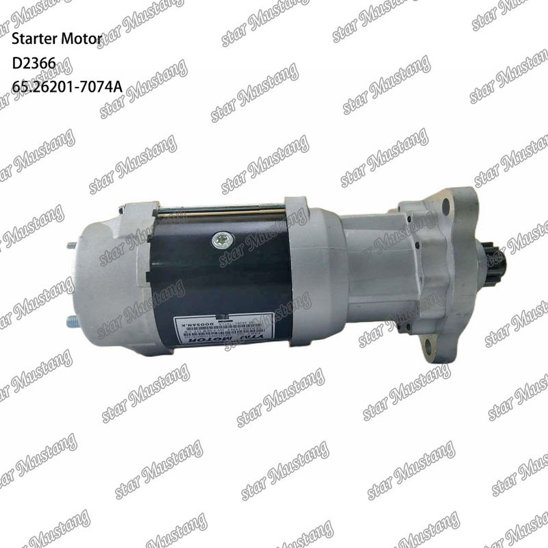 D2366 ইঞ্জিন স্টার্টার মোটর 39MT 24V 9.0KW 11T 65.26201-7074A DOOSAN DAEWOO ইঞ্জিন খুচরা যন্ত্রাংশের জন্য